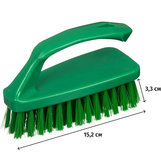 Щетка HACCPER утюжок средней жесткости 152мм, зеленая 4311G