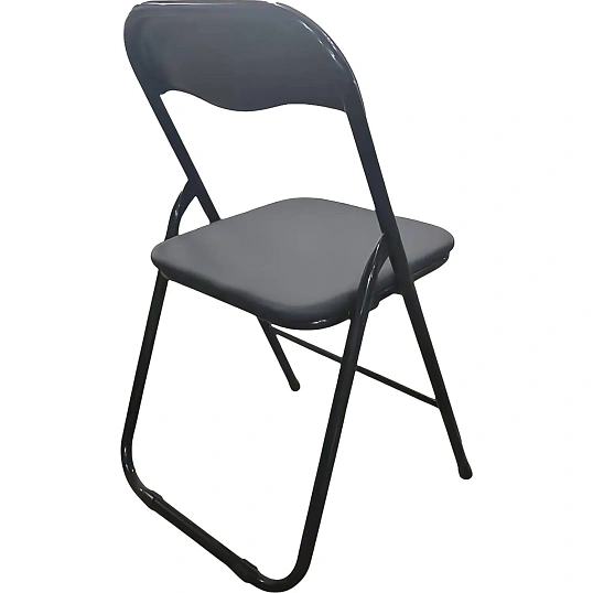 Стул складной ЮТК Easy Chair экокожа, черный 78х45х46,5см