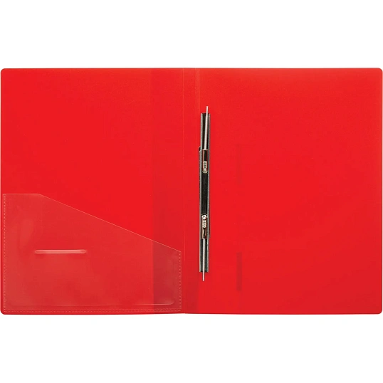 Скоросшиватель пластиковый с внутренним карманом Attache А4 крас 200л,0,7мм