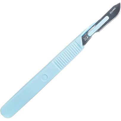 Скальпель хирург., однораз., р-21 КПИ, 10шт/уп