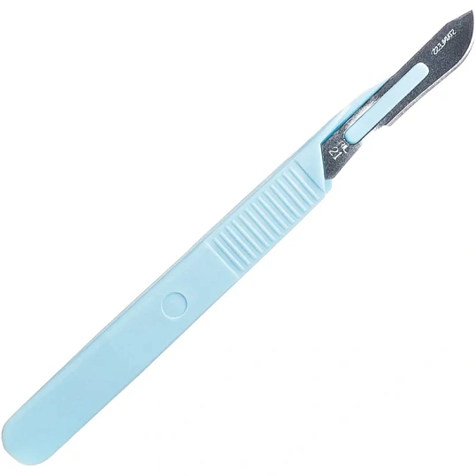 Скальпель хирург., однораз., р-21 КПИ, 10шт/уп