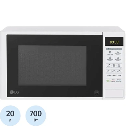 Микроволновая печь LG MS20R42D, 20 л.,Соло, сенсорное управление, белый