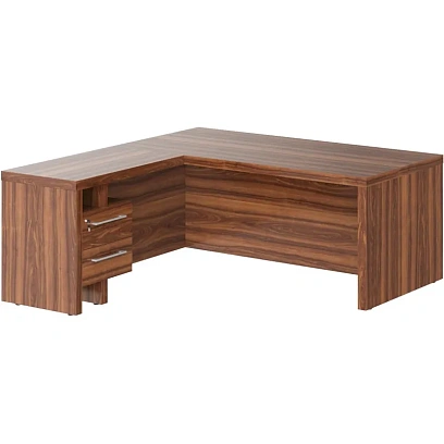 Стол ZENN руководителя с тумб. прист ZCT 1819H(L) 1800х1900х750 Орех Даллас