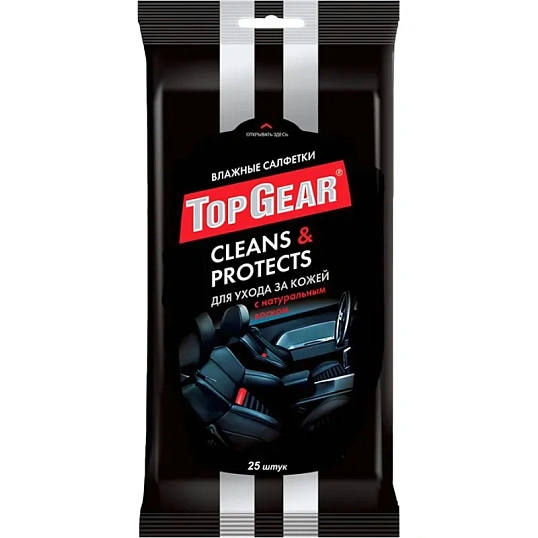 Салфетки влажные для авто  Top Gear №25