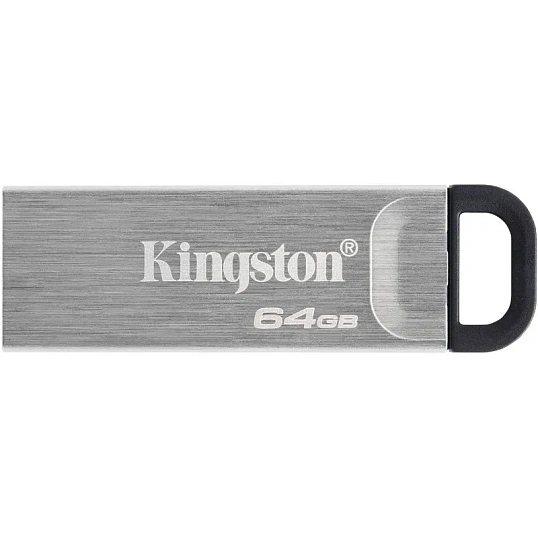 Флеш-память Kingston DataTraveler Kyson, USB 3.2 G1, сереб, DTKN/64GB