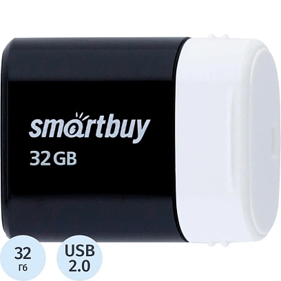 Флеш-память Smartbuy UFD 2.0 32GB LARA Black (SB32GBLARA-K)