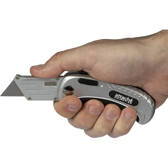 Нож универсальный Attache Selection 2в1,19мм трапец.+складное лезвие