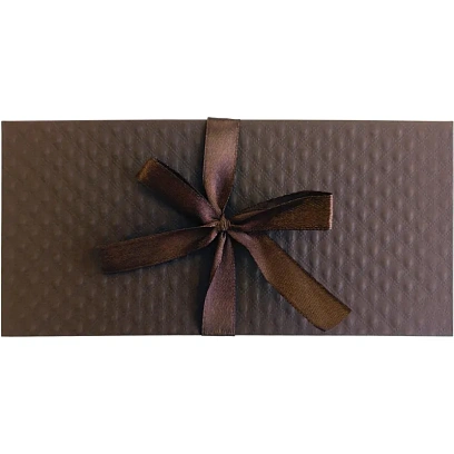 Конверт д/денег (коробка)с бантом,крафт бумага,172х83х16,коричн,Д10303П.034