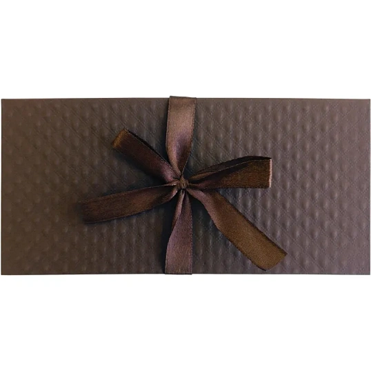 Конверт д/денег (коробка)с бантом,крафт бумага,172х83х16,коричн,Д10303П.034