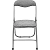 Стул складной каркас серебро , ткань серый РС 04