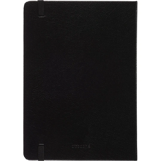 Бизнес-блокнот Attache А5(148x218мм), Эссэ,балакр,резин,клетка,черный,80 л