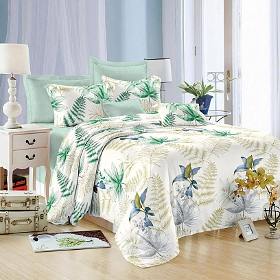 Постельное белье 1,5сп микросат(наволочки70х70-2шт) -2137 Батик