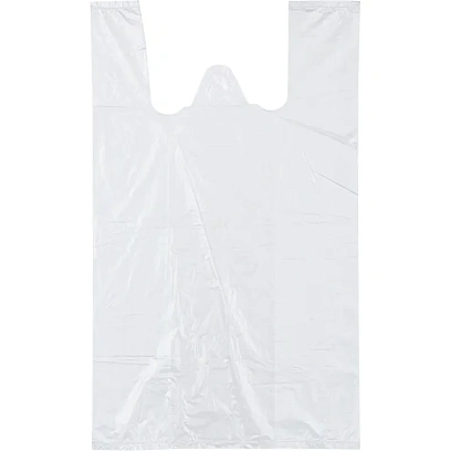 Пакет-майка ПНД 24+12х44 10мкм 85 шт./уп. Белая Эконом