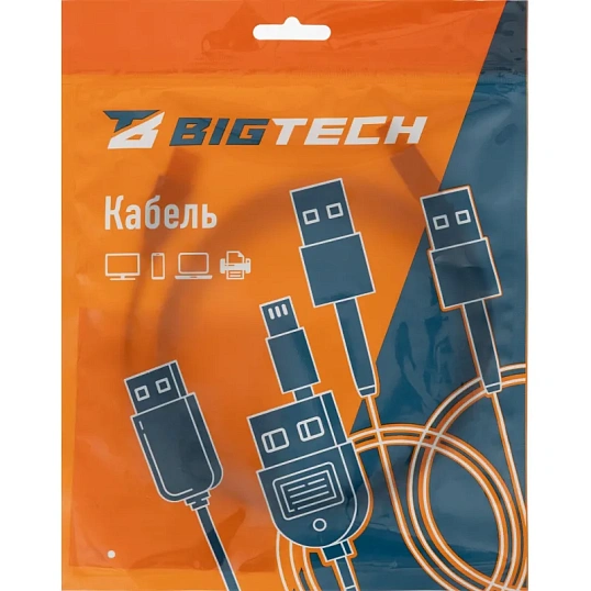 Кабель USB 2.0 AM/BM, 1.8м, чер (OAVDC001)