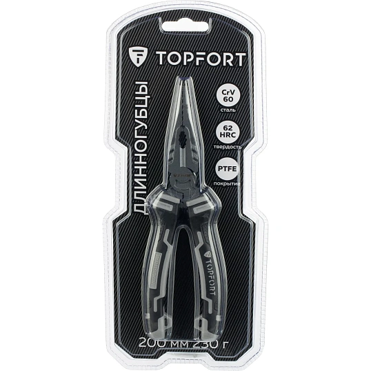 Длинногубцы 200мм/8 Topfort Industrial