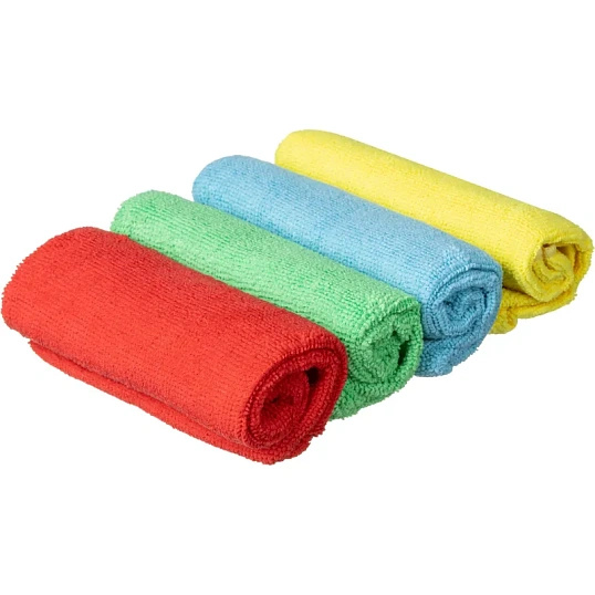 Салфетки хозяйственные Luscan из микрофибры универс 220г/м2 40х40см 4шт/уп