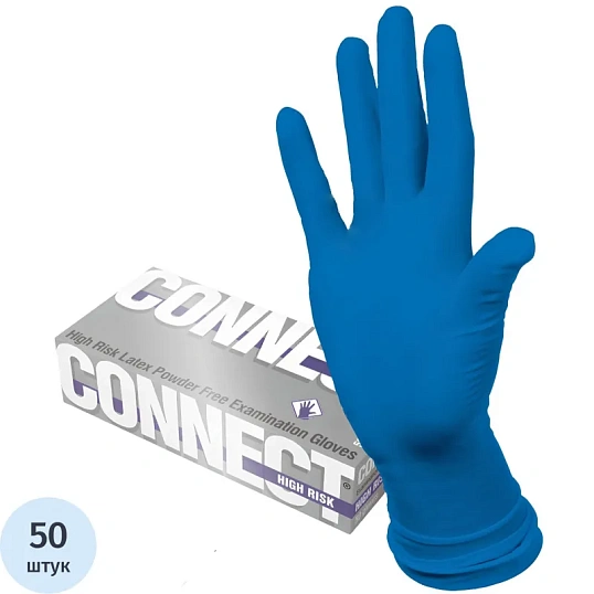 Перчатки мед.смотров. латекс,н/с,н/о, CONNECT High Risk XL 25пар/уп, ПС