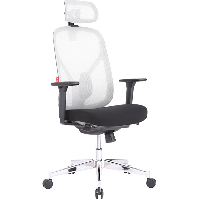 Кресло BN_Zm_EChair-500 MC сетка/ткань, серый/черный хром