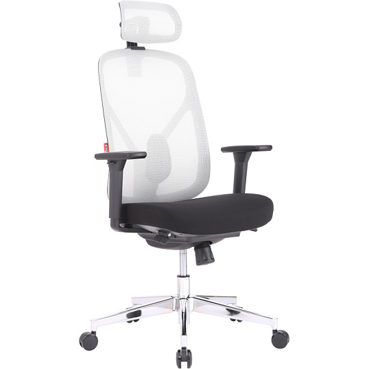 Кресло BN_Zm_EChair-500 MC сетка/ткань, серый/черный хром