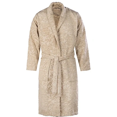 Халат  Махровый  ROESIA Шалевый Женский бежевый, XXL, 300гр/м2