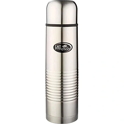 Термос БИОСТАЛЬ с узкой горловиной, в чехле, 1.0 л. NB-1000 B