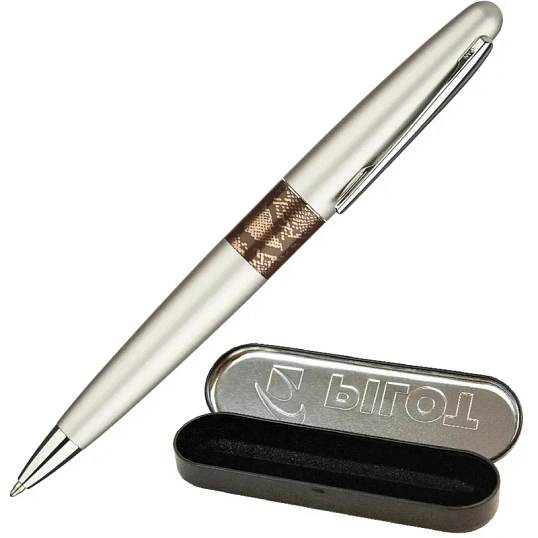 Ручка шариковая  PILOT  Стальной питон  серия животные в футляре