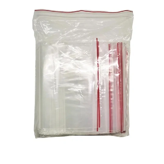 Пакет с замком Zip Lock 20 х 30 см, 60 мкм, с полосой для надп, 100 шт/уп