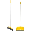 Комплект для уборки совок с щеткой для пола AF201-Y, длинный ворс, желтый