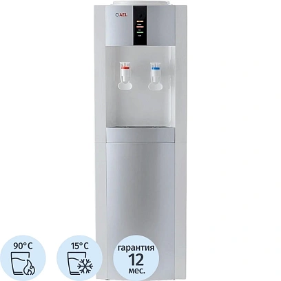 Кулер для воды AEL LD-47c white/silver  напол,  охл. электронное, шкафчик