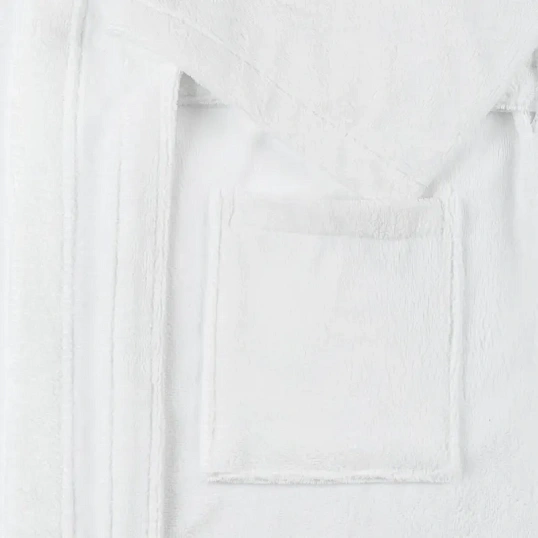 Халат банный микровелюр Luscan, 52, 300 гр/м2, Отель белый