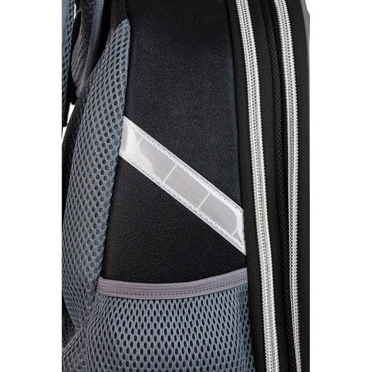 Ранец Комус Класс Basic Котик, клетка красный , 2 отд, эргоном спинка