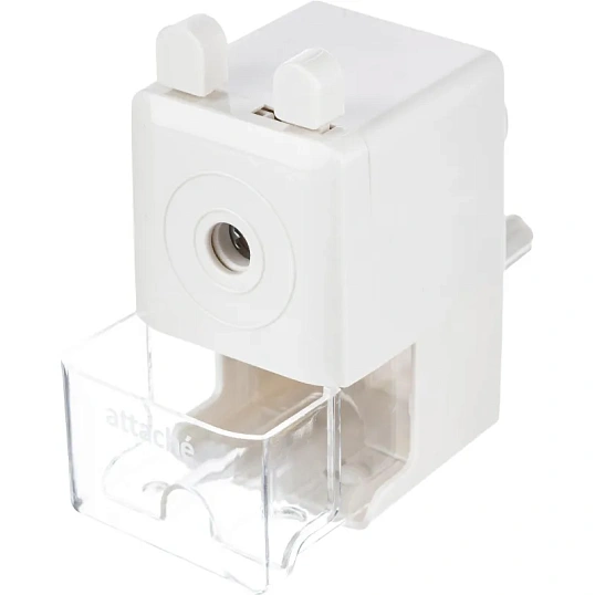 Точилка механическая Attache Economy, 8 мм, фиксация карандаша, белая