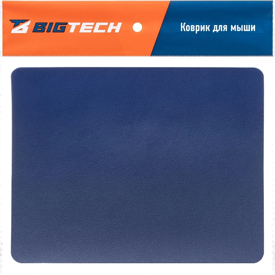 Коврик для мыши BigTech  HMP0007 иск.кожа/22х18х0,12/синий