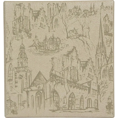 Визитница настольная на 320 визиток Комус,ПВХ, бежевый,2115-115