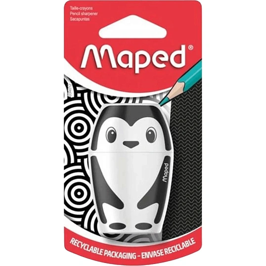 Точилка Maped SHAKKY 1 отв,контейнер,блистер,ассорти,34014