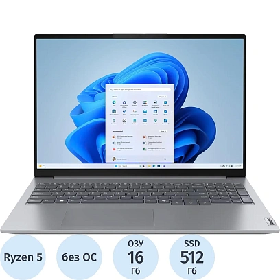 Ноутбук Lenovo Thinkbook 16 G7(21MW0090SA)R5-7533HS/16Gb/512GB SSD/16/NoOS