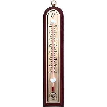 Термометр комнатный, красное дерево 188x39мм, 466112