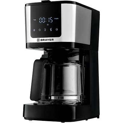 Кофеварка BRAYER 1125BR,900Вт,1,25л,нейлон.съем.фильтр,противокап.термокр