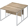 Раб.станция Комус Мебель К-Loft 241S017 1180х1370 2раб.м. дуб натур/бел