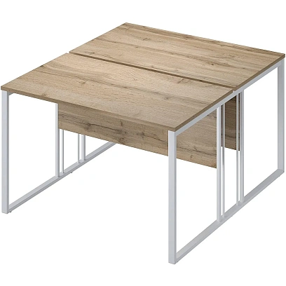 Раб.станция Комус Мебель К-Loft 241S017 1180х1370 2раб.м. дуб натур/бел