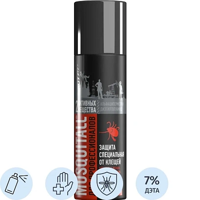 Спрей репеллентный MOSQUITALL Специальная защита от клещей, 200 мл