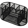 Подставка-органайзер д/канц.мелочей Комус 9отд мет сетка 220х110х105мм черн