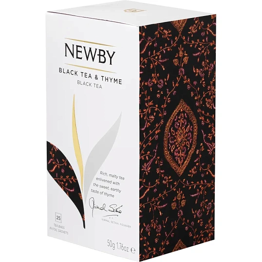 Чай Newby Черный чай с Чабрецом 25 пакетиков
