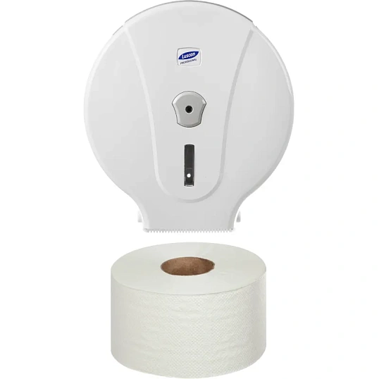 Бумага туалетная д/дисп Luscan Professional 1сл бел цел втул 200м 12рул/уп