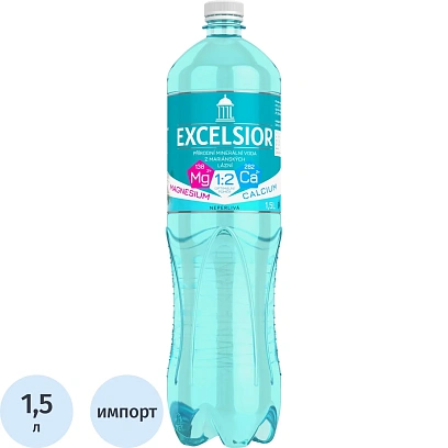 Вода минеральная Excelsior лечебно-столовая газ ПЭТ 1,5л