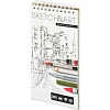 Скетчбук SKETCH&ART 105х220 25л СЕРЫЙ 220г на гребне д/скетч 1-25-563/03