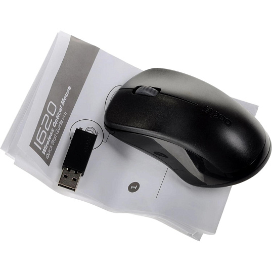 Мышь компьютерная RAPOO беспроводная 1620, цвет - черный