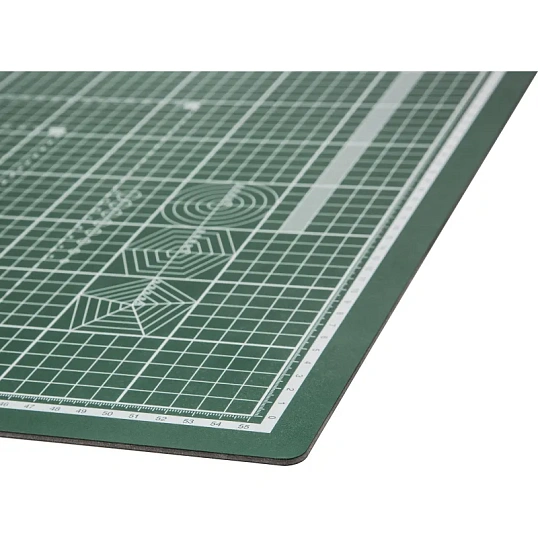 Коврик для резки TOPFORT 3х-слойный А2 (60х45см),2х-сторонний,зеленый