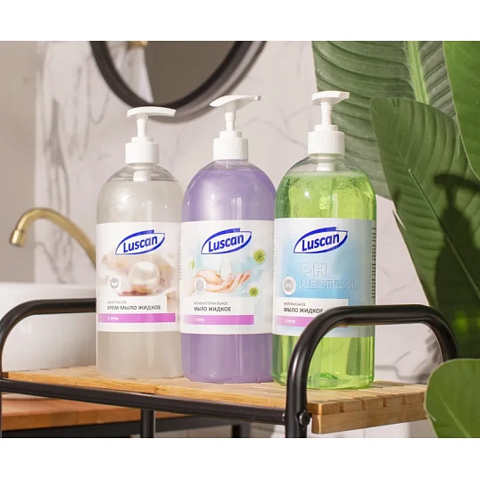 Крем-мыло жидкое Luscan жемчужное с дозатором 1л
