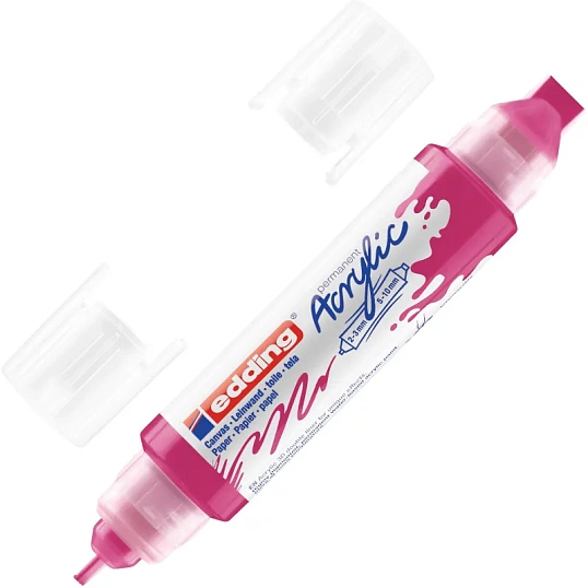 Маркер акриловый двусторонний 3D Edding 5400/909.Фуксия/Telemagenta